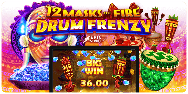 12 Masks of Fire Drum Frenzy