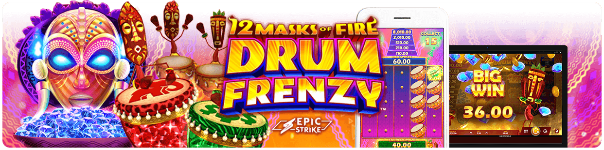 12 Masks of Fire Drum Frenzy