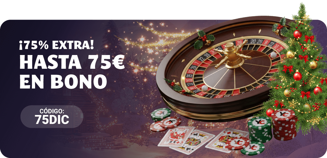 75% Extra en tu depósito con YoCasino