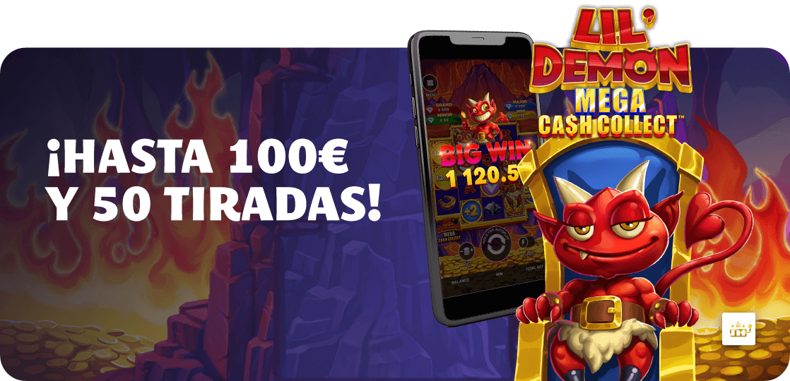 Slot de la semana en YoCasino: Lil Demon Mega Cash Collect, ¡hasta 100€ en bono y 50 tiradas gratis!