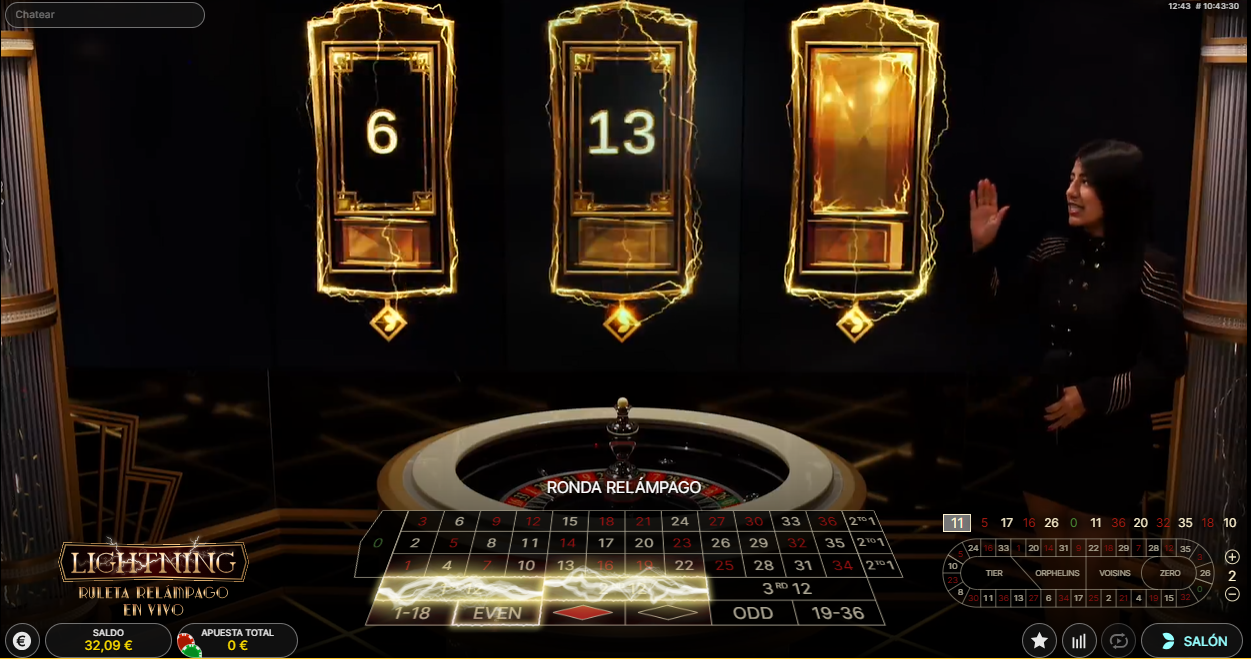 Crupier en Vivo y chat en directo en la Ruleta Relámpago de YoCasino